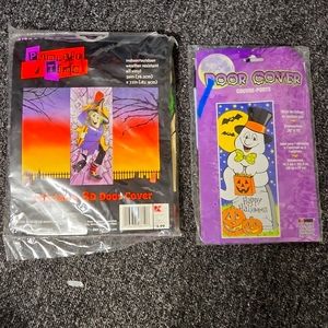 Two Halloween door covers, you get both!